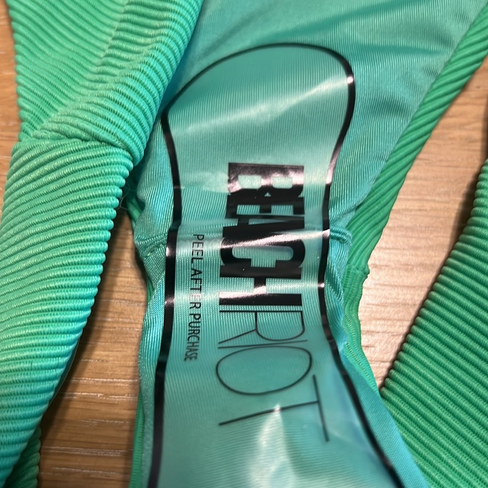 Beach Riot Green Ribbed Bikini Bottom - Picture 5 of 5